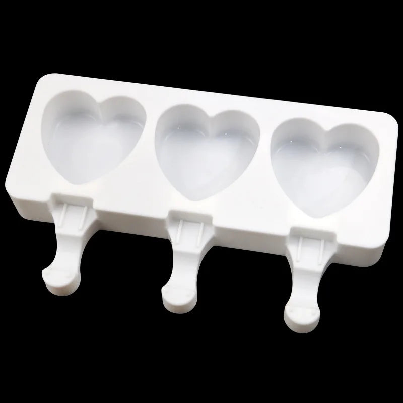 Eiswürfelform aus Silikon 3 Mulden CHUPA HEART