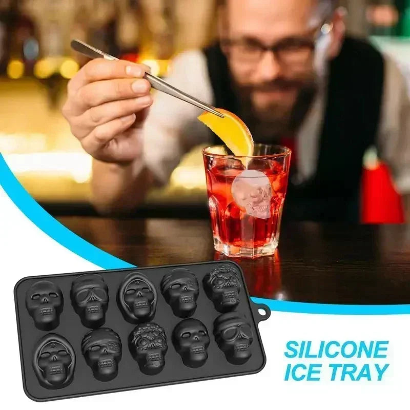 Eiswürfelform Totenkopf 10er
