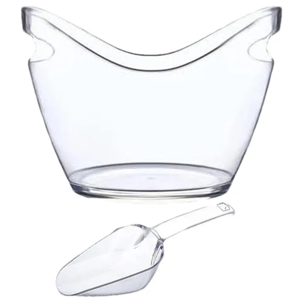 Eiseimer Transparent groß mit 2 Schaufeln
