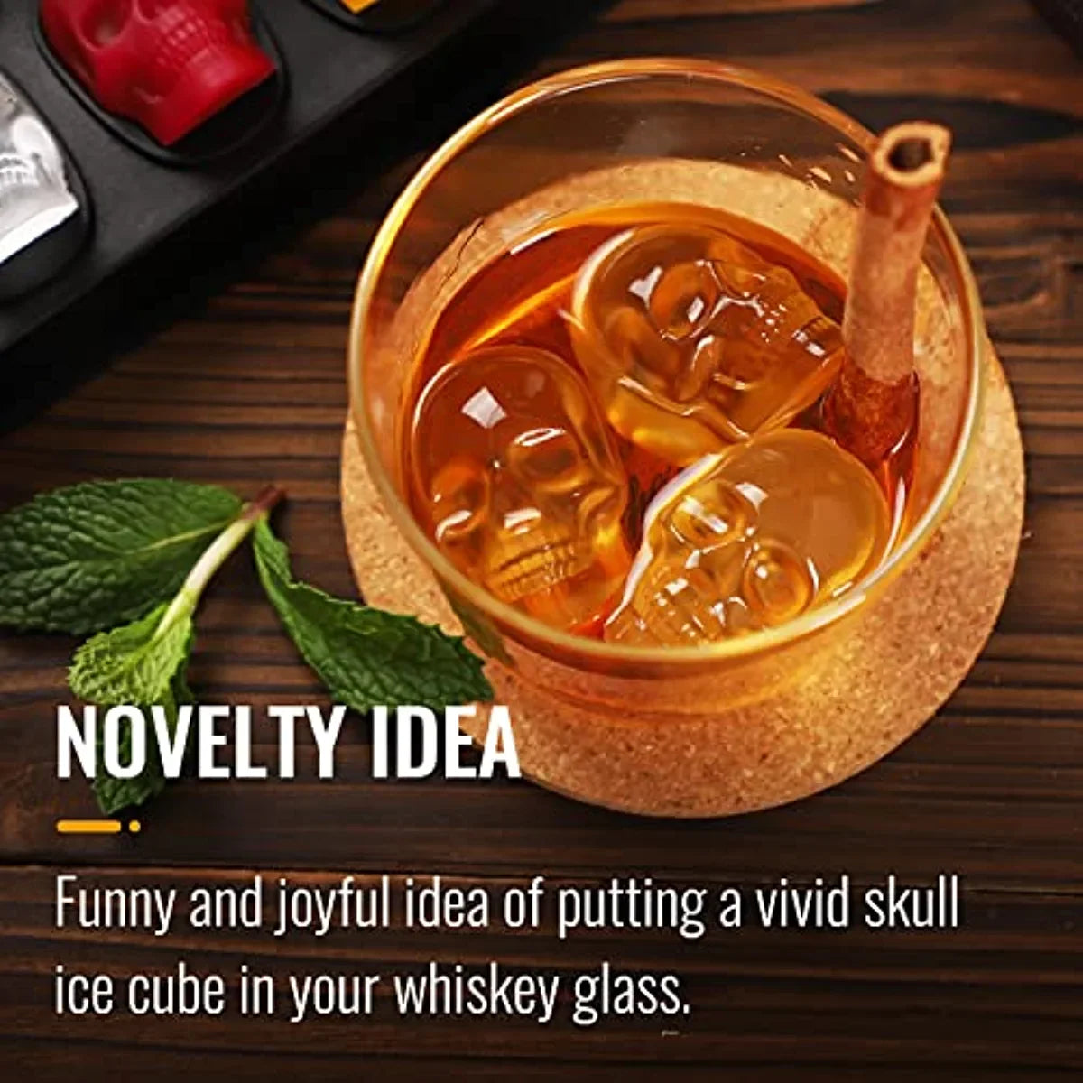 Eismaschinenform für Whisky – Totenkopf-Eiswürfelform