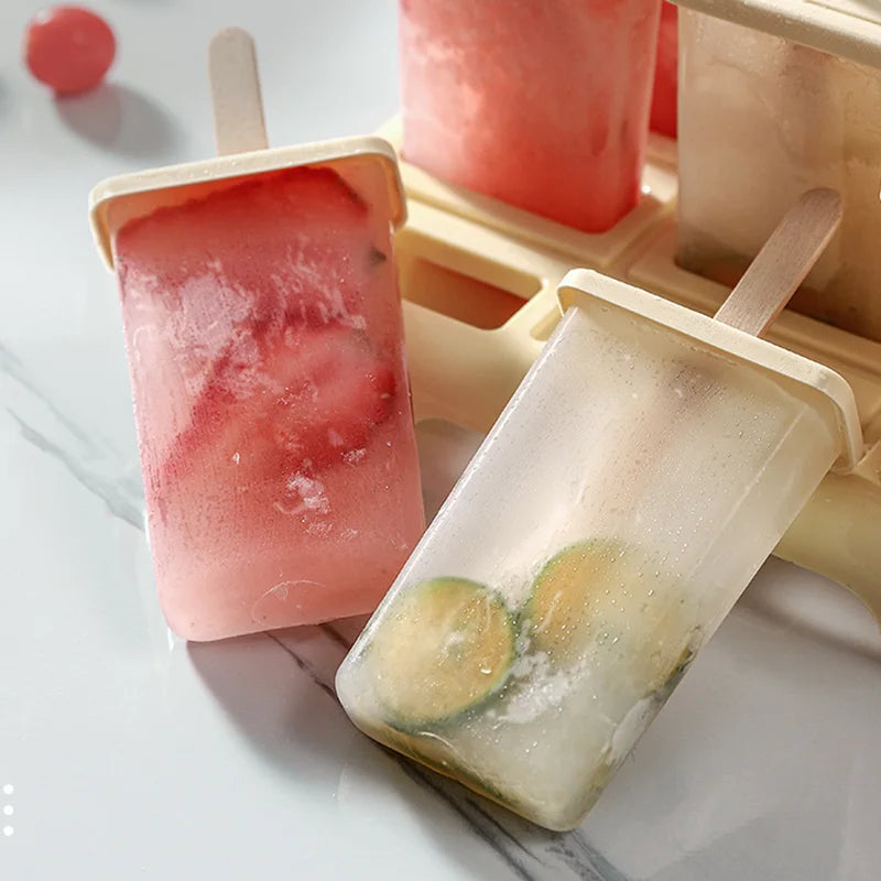 Eisform DIY Eisbox mit Kunststoffstäbchen
