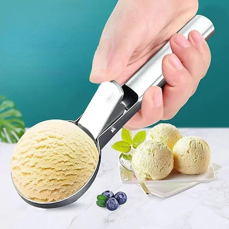 Eislöffel aus Edelstahl doppelt