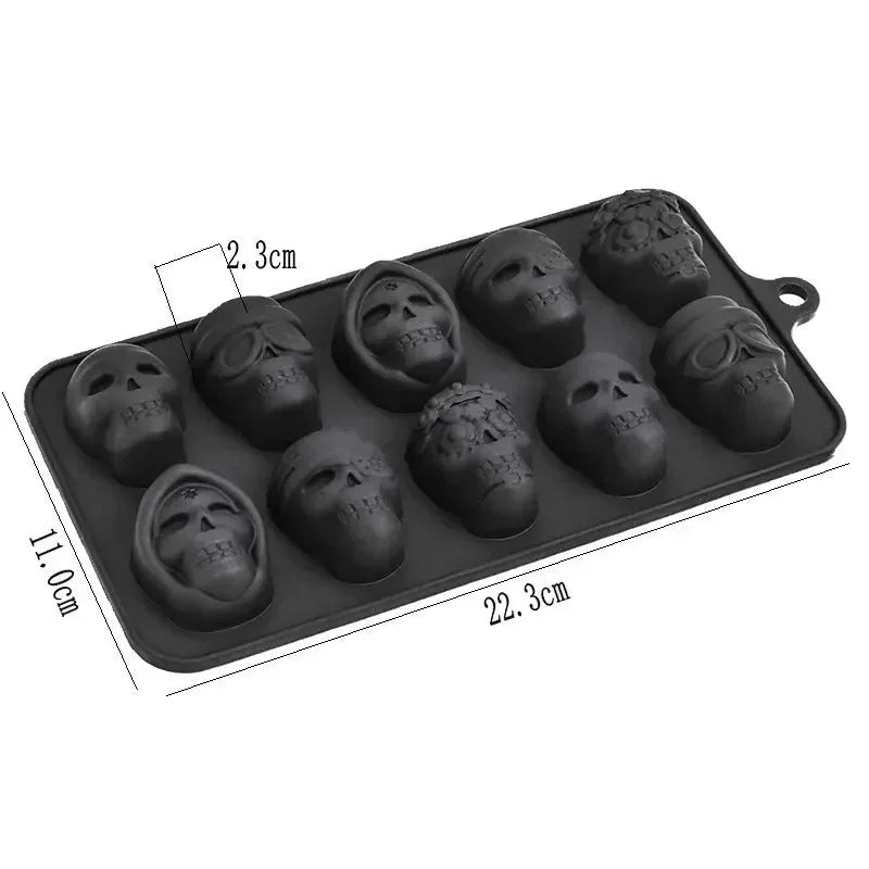 Eiswürfelform Totenkopf 10er