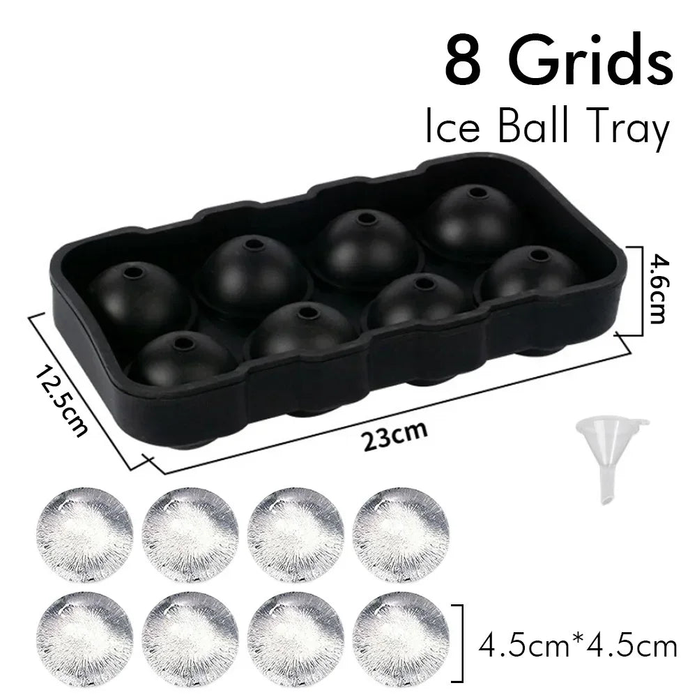 Eiswürfelform aus Silikon quadratisch mit Deckel schwarz/weiss