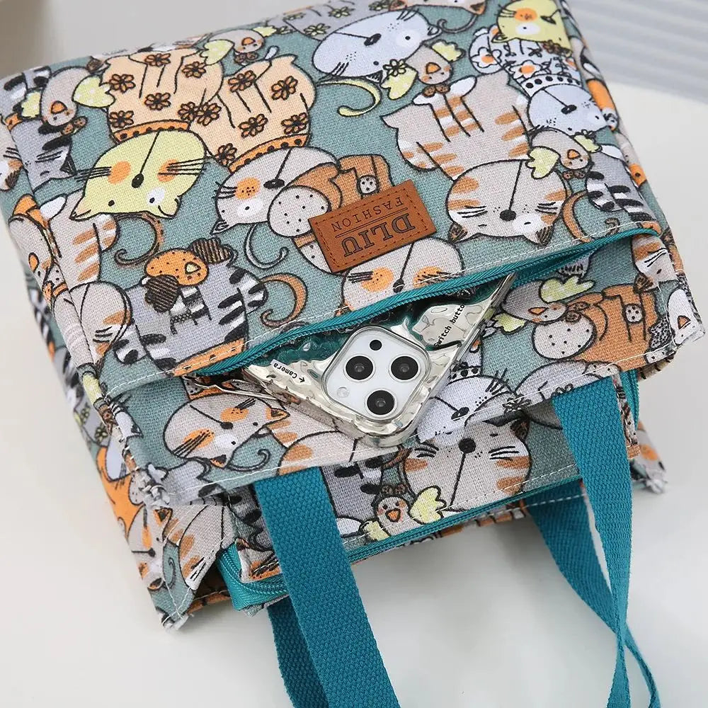 Lunchbag Cartoon isoliert groß Bento