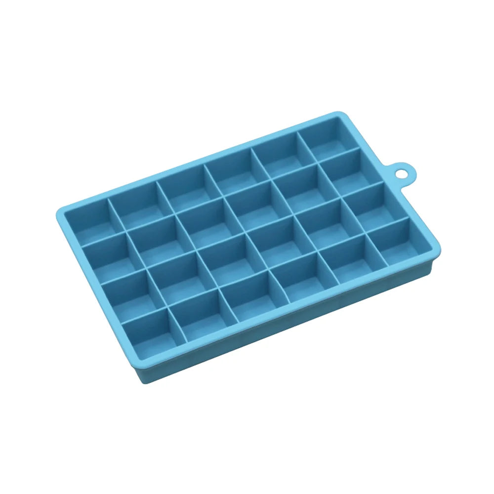 Eiswürfelform aus Silikon quadratisch mit Deckel