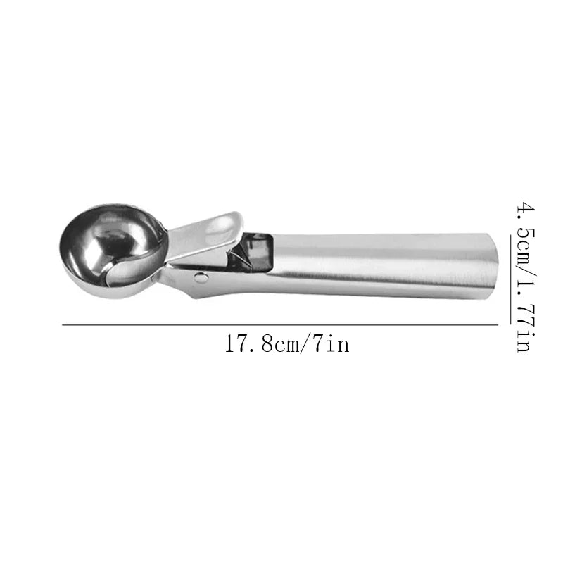 Eislöffel aus Edelstahl doppelt
