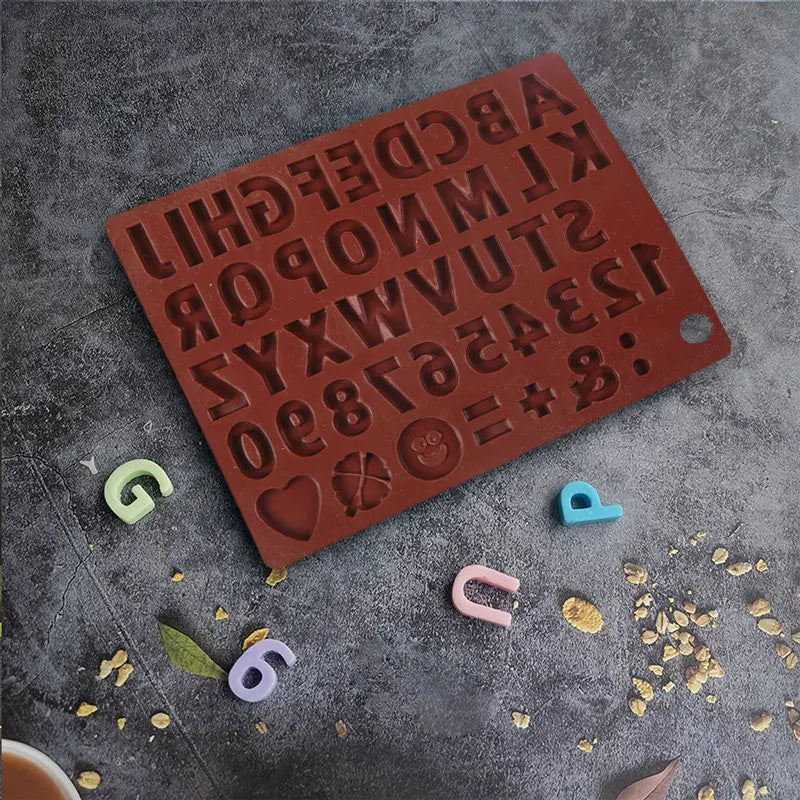 Eiswürfelform aus Silikon Buchstaben/Zahlen