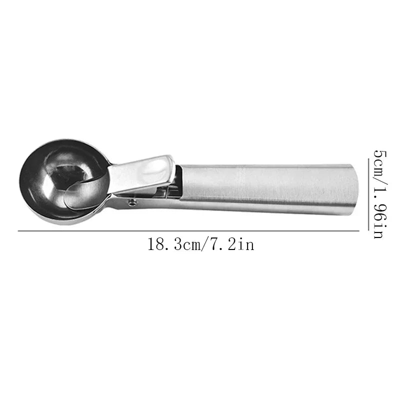 Eislöffel aus Edelstahl doppelt