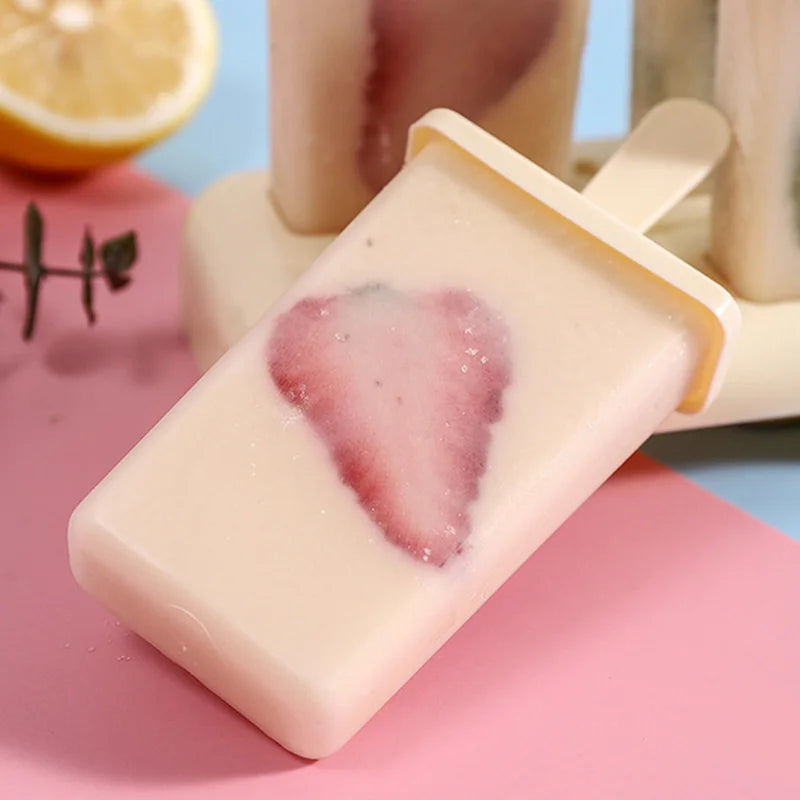 Eisform DIY Eisbox mit Kunststoffstäbchen