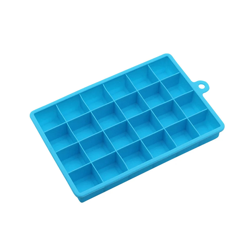 Eiswürfelform aus Silikon quadratisch mit Deckel