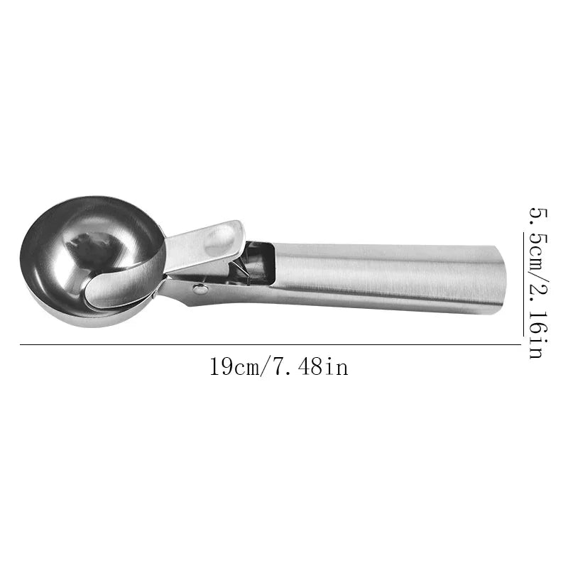Eislöffel aus Edelstahl doppelt
