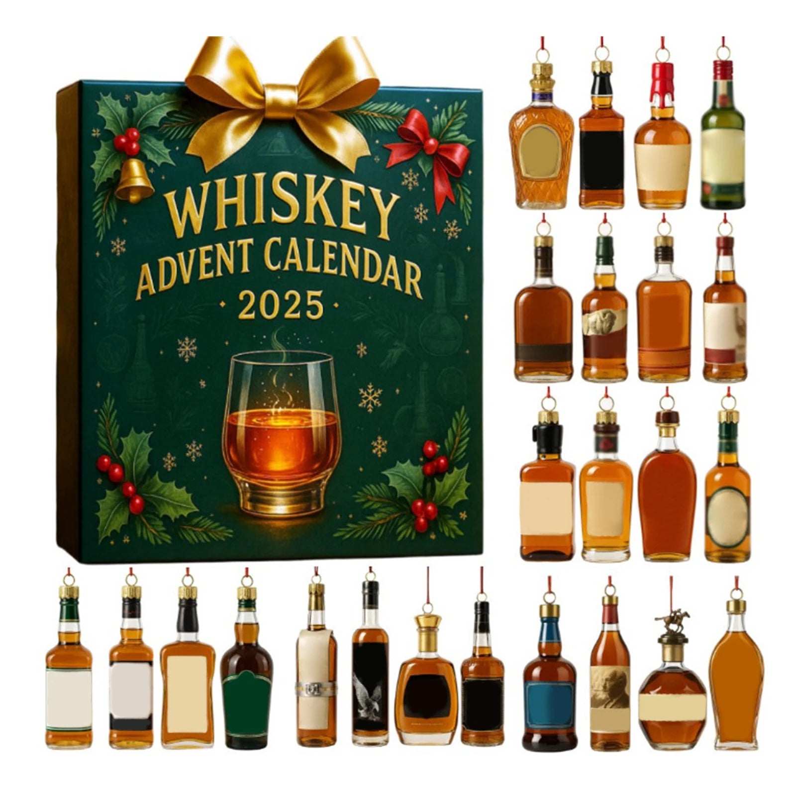 🎁 Premium Whiskey Adventskalender 2025 | 24 ausgewählte Whisky-Sorten als exklusives Weihnachtsgeschenk für Genießer