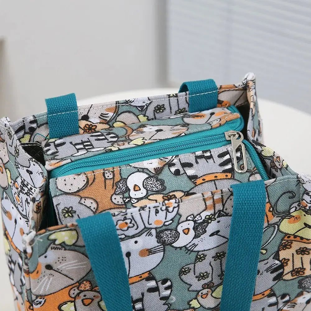 Lunchbag Cartoon isoliert groß Bento