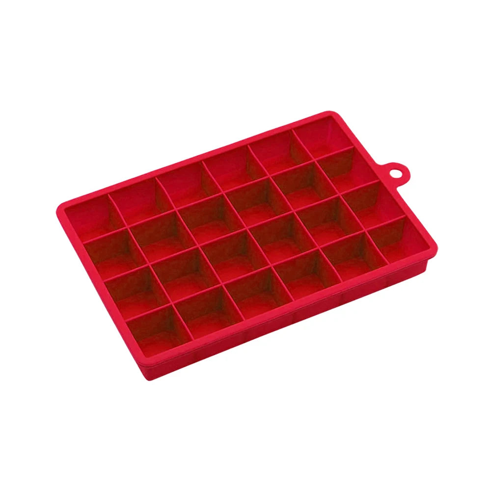 Eiswürfelform aus Silikon quadratisch mit Deckel