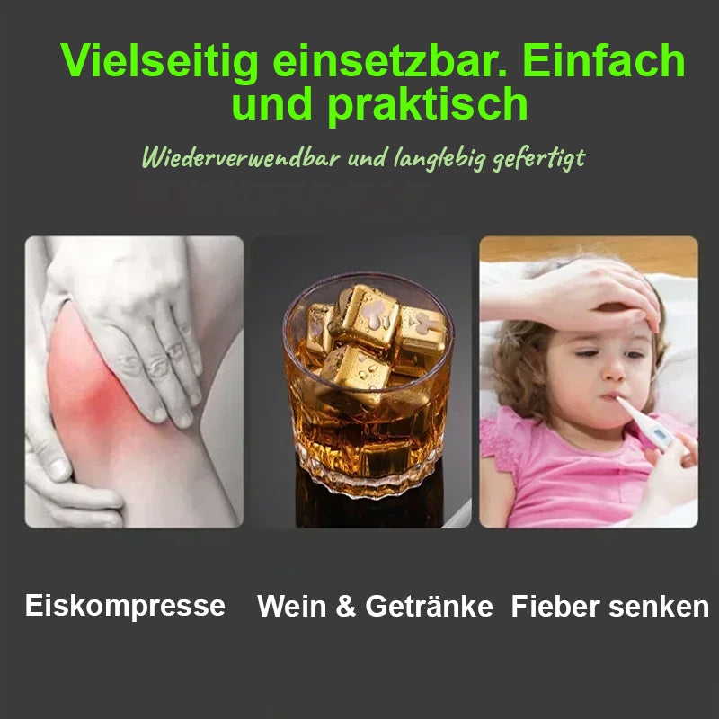 Whiskey Steine aus Edelstahl Metall