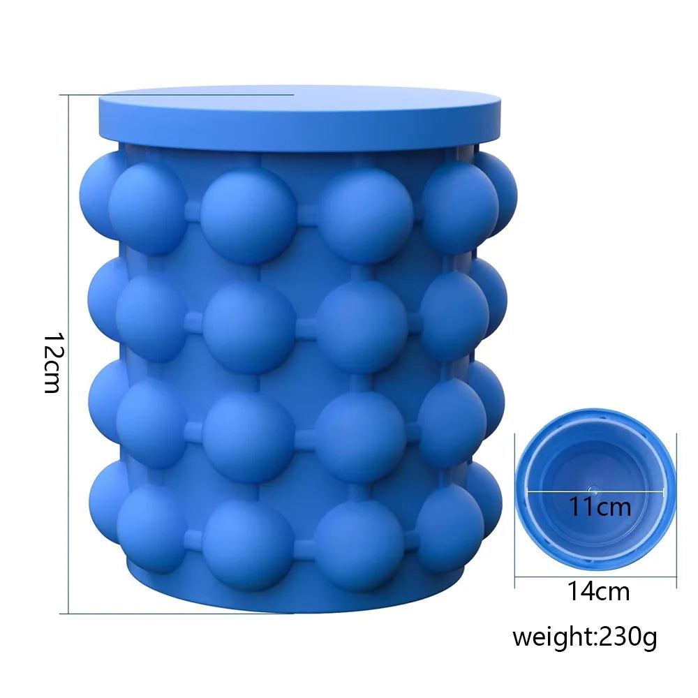 Eiswürfelform aus Silikon und Eiseimer 2in1