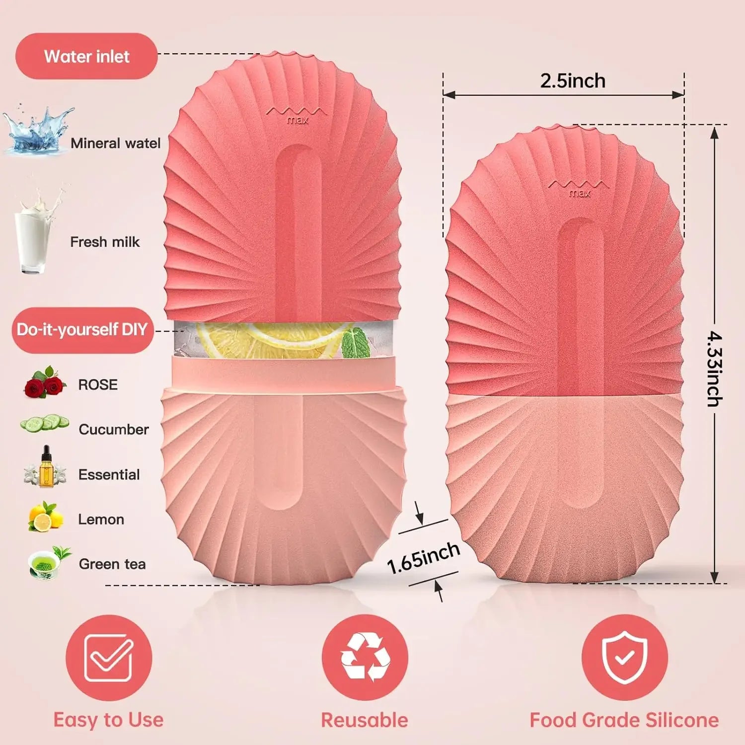 Eisroller für Gesicht aus Silikon ICE KISS