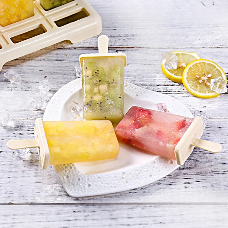 Eisform DIY Eisbox mit Kunststoffstäbchen