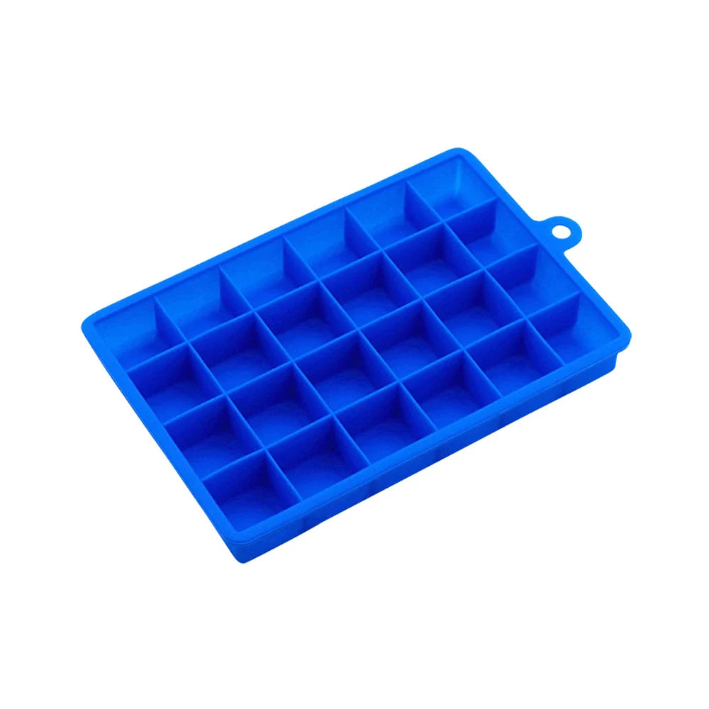 Eiswürfelform aus Silikon quadratisch mit Deckel