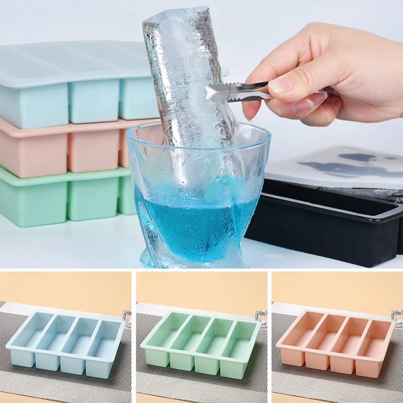 Eiswürfelform aus Silikon lang 4er BPA-frei