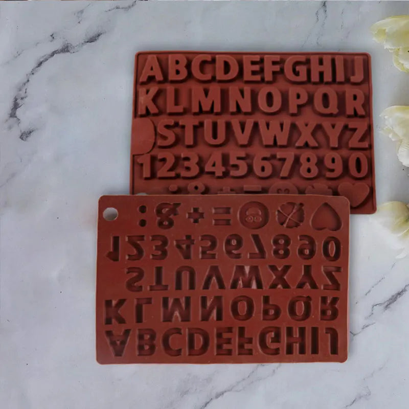 Eiswürfelform aus Silikon Buchstaben/Zahlen