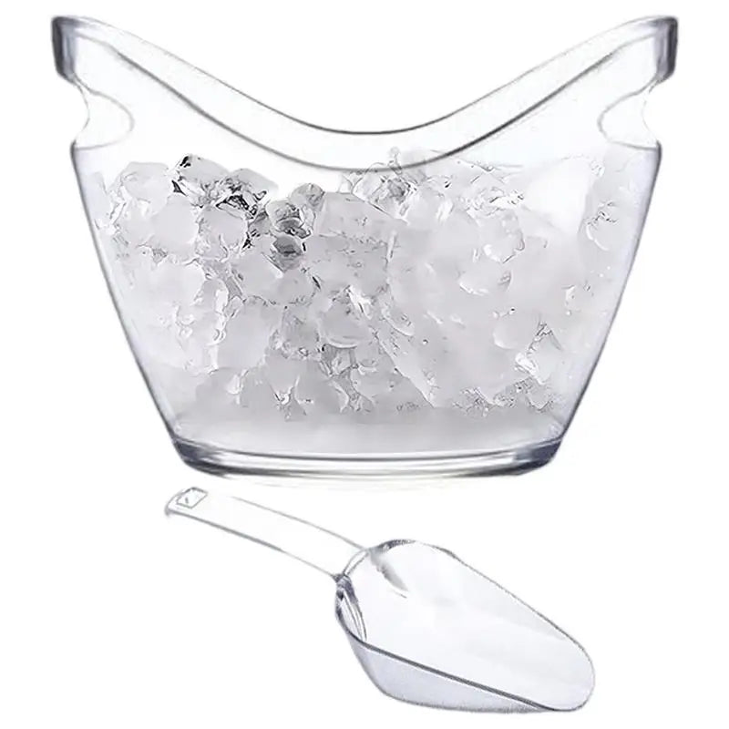 Eiseimer Transparent groß mit 2 Schaufeln