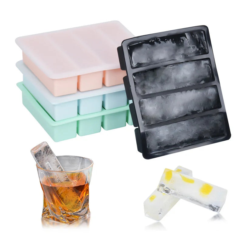 Eiswürfelform aus Silikon lang 4er BPA-frei