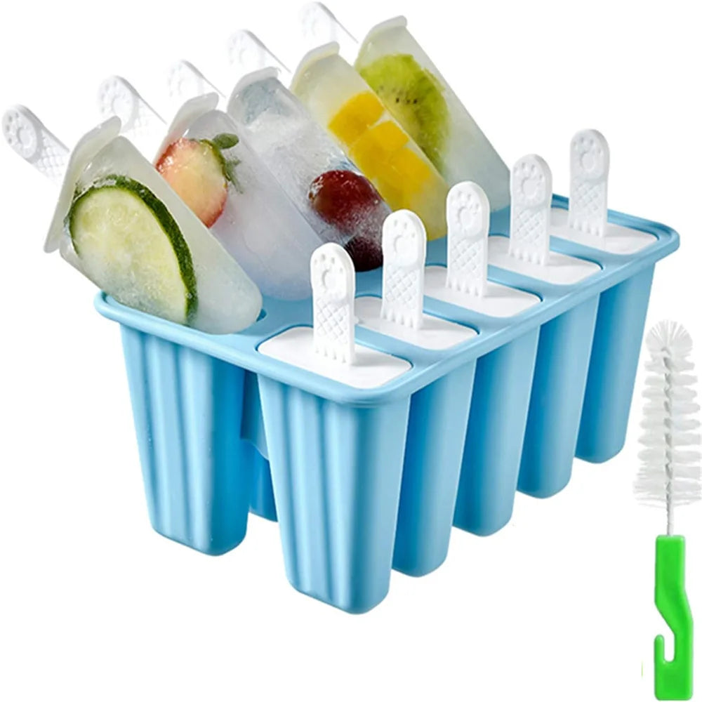 Eisform 10er Silikon BPA-frei mit Sticks