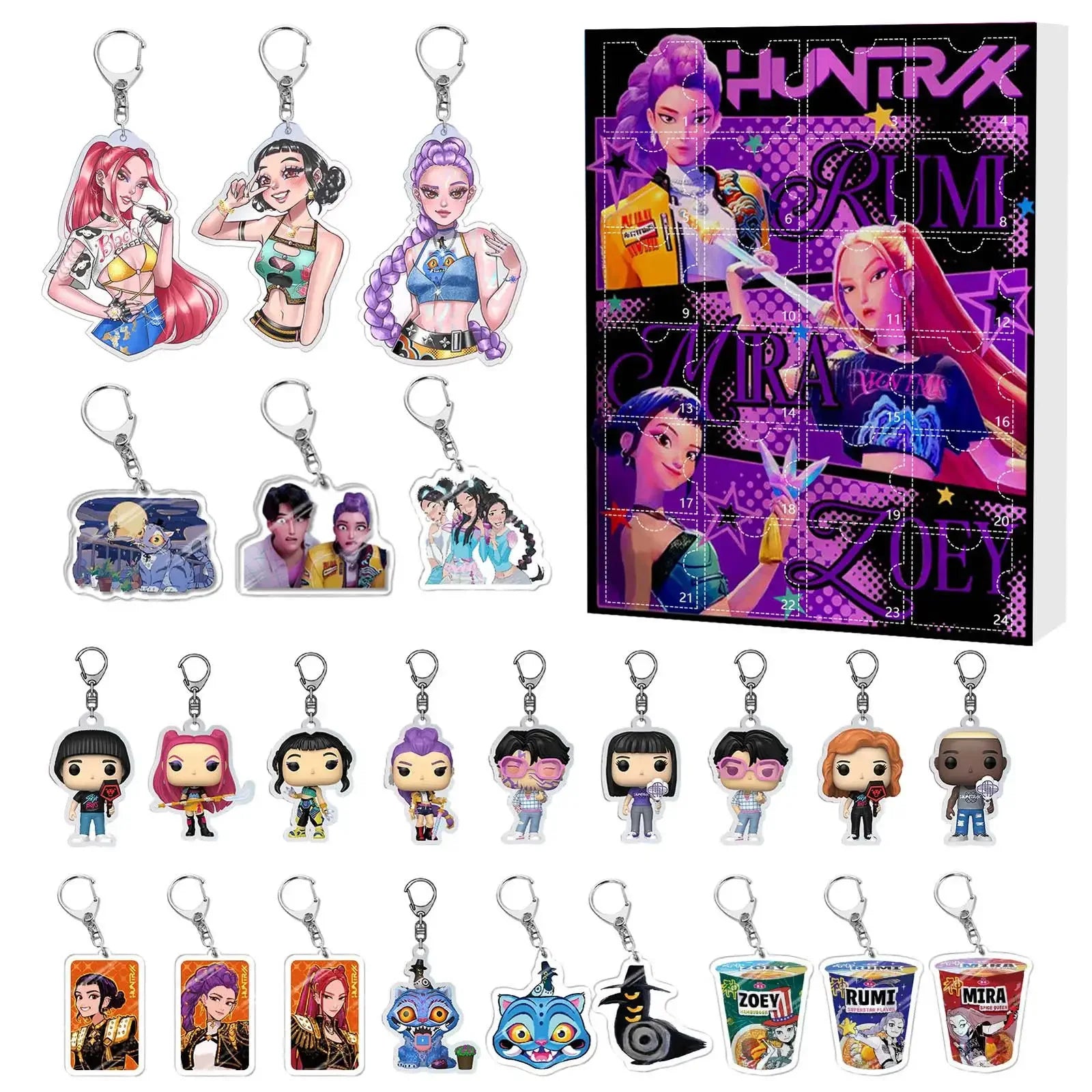 K-Pop Demon Hunters Adventskalender 2025 | 24 Überraschungen mit Rumi, Mira, Zoey & Tiger Sammlerstücken