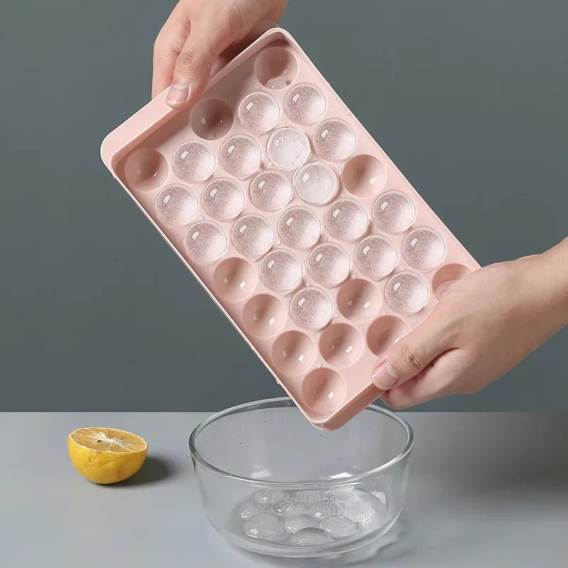Eiswürfelform Diamant 3D rund mit Deckel