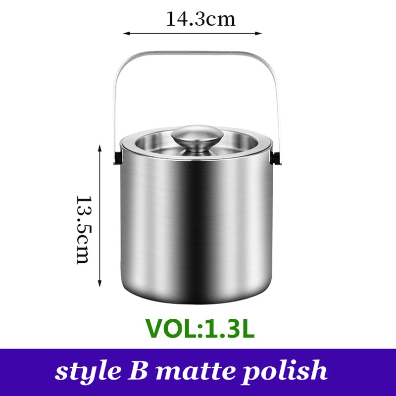 Eiskübel aus Edelstahl / 1,3 l