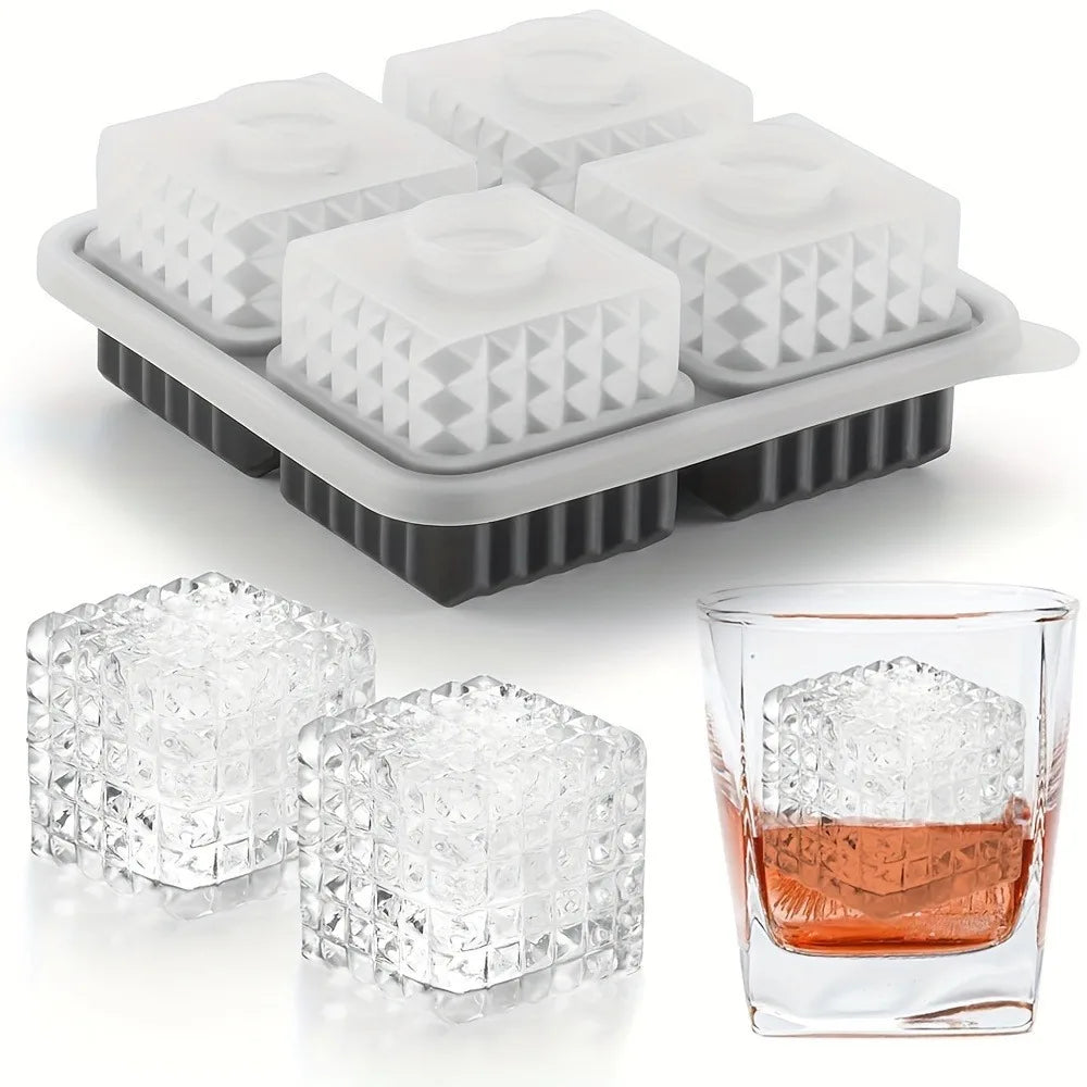 Eiswürfelform aus Silikon mit Deckel