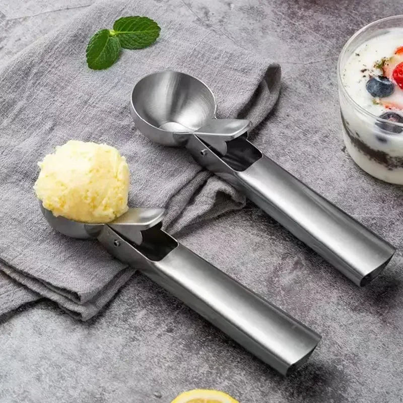 Eislöffel aus Edelstahl doppelt