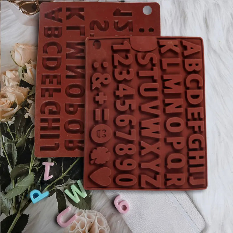 Eiswürfelform aus Silikon Buchstaben/Zahlen