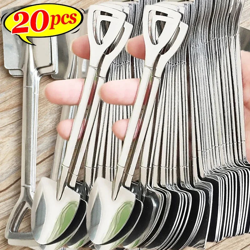 Löffel aus Edelstahl Schaufel Mini – 20/2x Stück