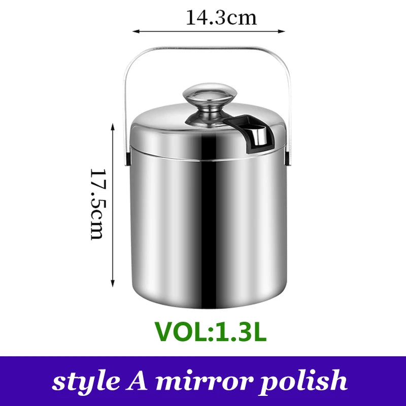 Eiskübel aus Edelstahl / 1,3 l